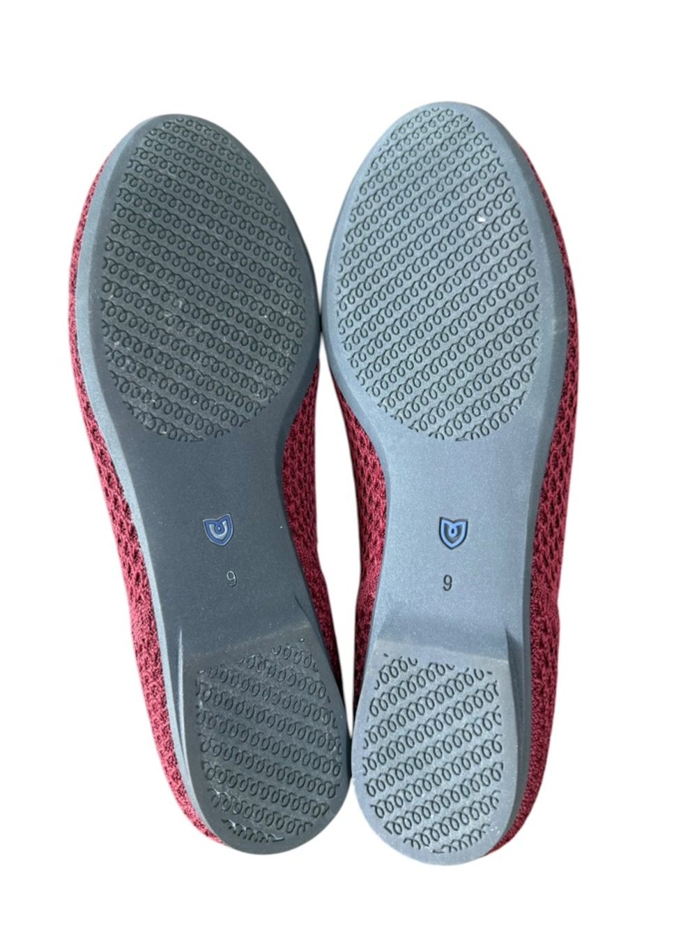 Rothy’s The Ballet Flat Bow Berry Mesh Burgundy/Pink Flats – Sz 9 - Picture 6 of 6